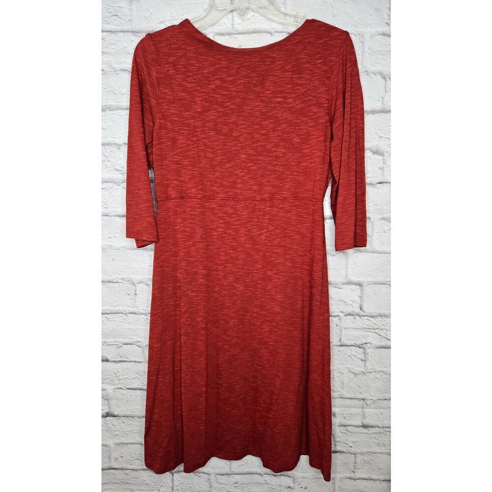 Toad&Co Women's Rosalinda Dress organic cotton stretch 3/4 sleeve medium. - Picture 4 of 7